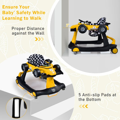 4-In-1 Baby Push Walker with Adjustable Height and Speed