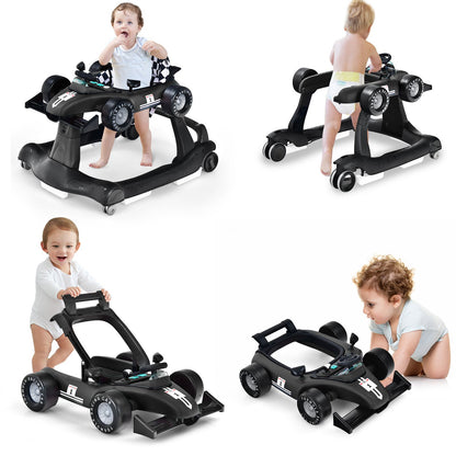 4-In-1 Baby Push Walker with Adjustable Height and Speed