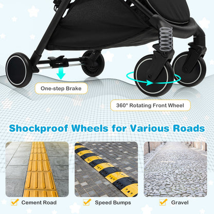 Lightweight Baby Stroller with Detachable Seat Cover