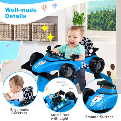 4-In-1 Baby Push Walker with Adjustable Height and Speed