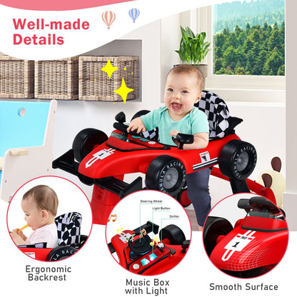 4-In-1 Baby Push Walker with Adjustable Height and Speed