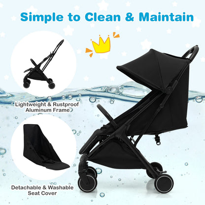 Lightweight Baby Stroller with Detachable Seat Cover