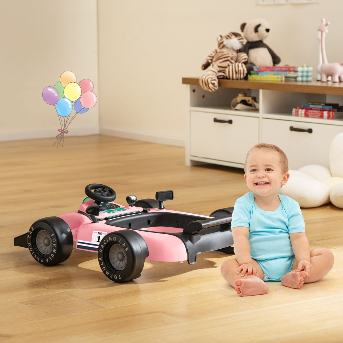 4-In-1 Baby Push Walker with Adjustable Height and Speed
